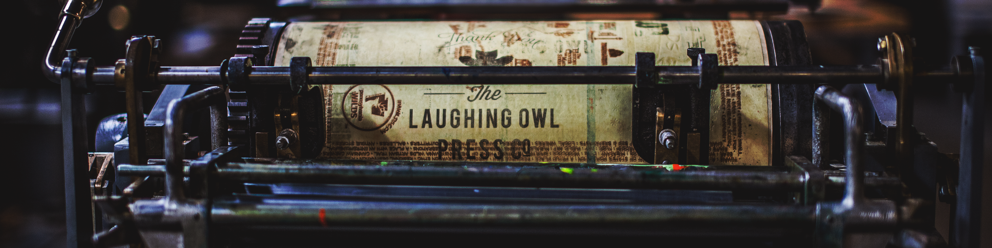 Banner on printing press