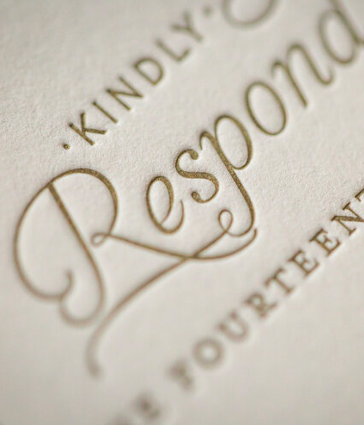 Letterpress RSVP card