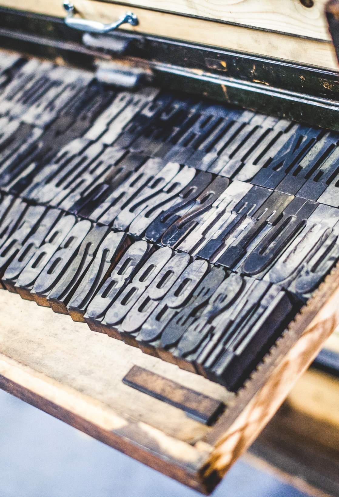 Printing Press Metal Letters and Numbers