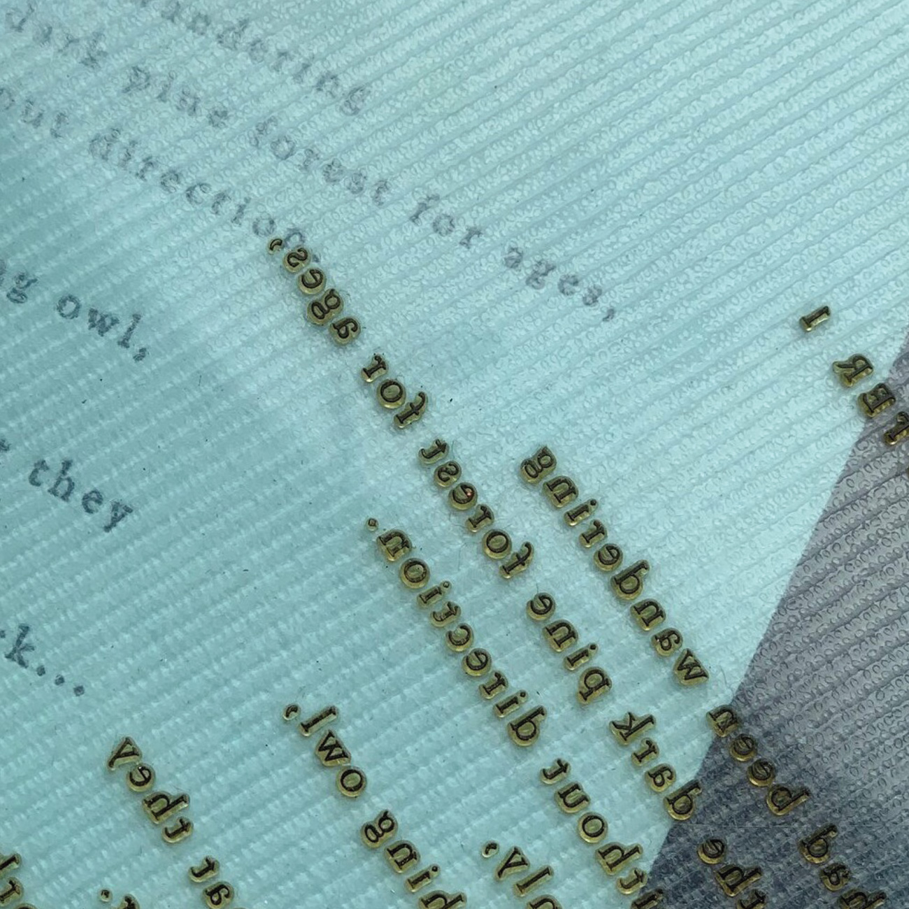 Letterpress foil die example