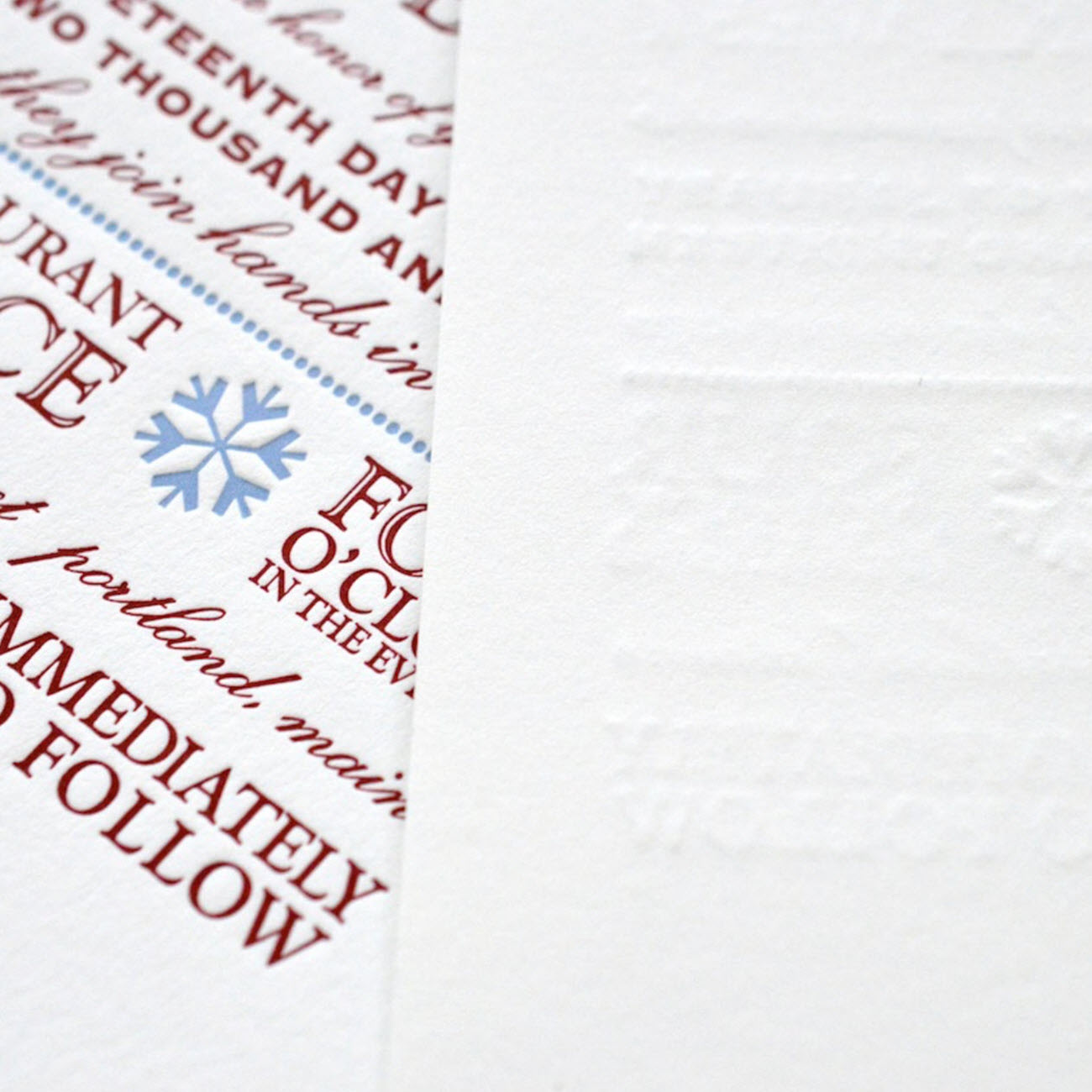 Wedding Invitation with snowflake