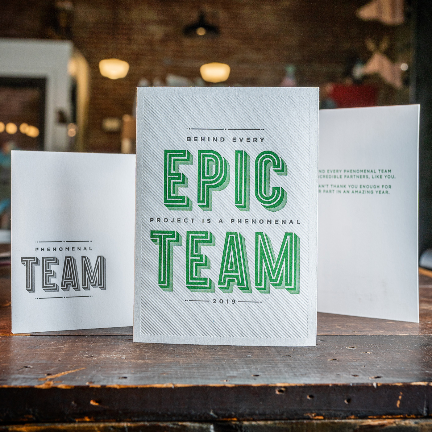 Promotional stationary cards